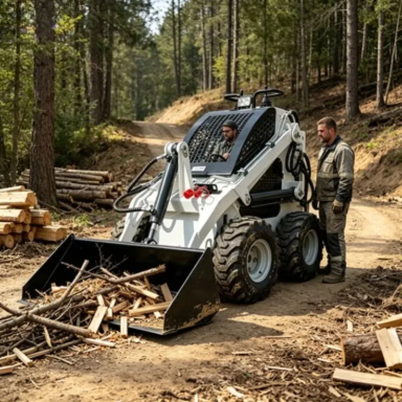 CE EPA Professional 1500KG Diesel Track Skid Steer Loader Compact Loader with Quick Attach Attachments