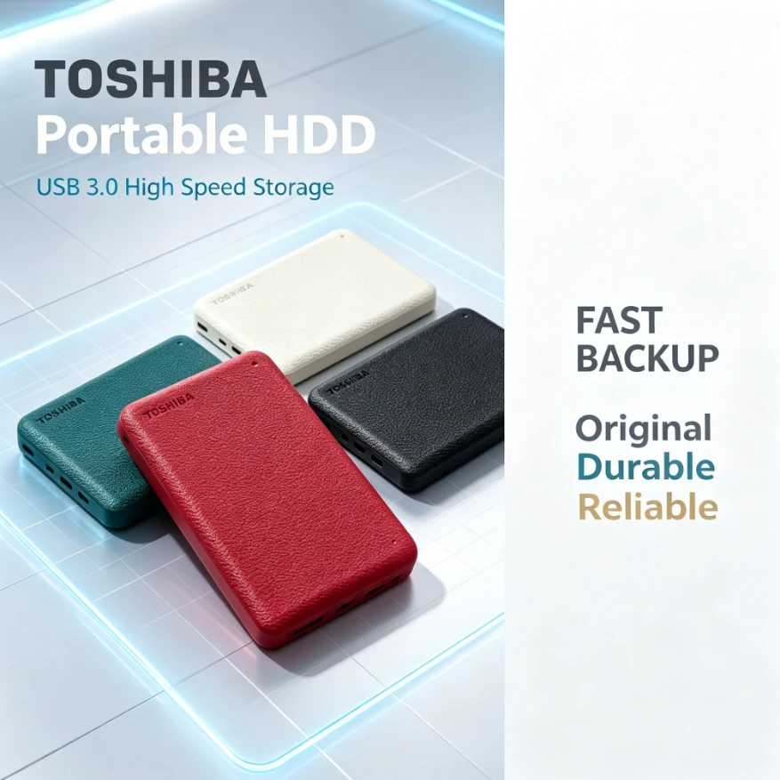 Toshiba Canvio Advanced V10 Portable External Hard Drive USB3.0 Mobile HDD For Laptop Desktop PC Data File Backup