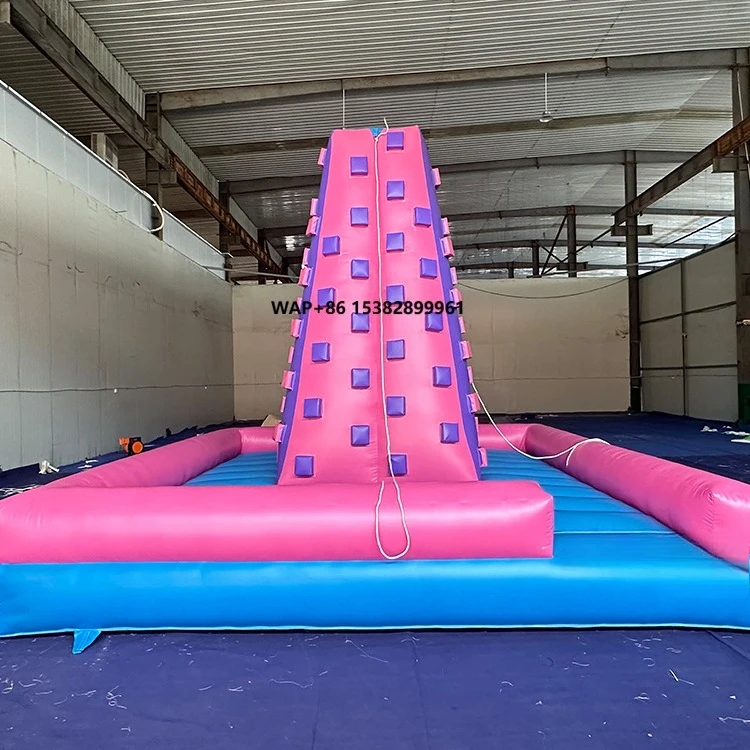 Mobile Inflatable Rock Climbing Wall for Kids & Adults Indoor/Outdoor Commercial Use for Trampoline Parks & Adventure Parks