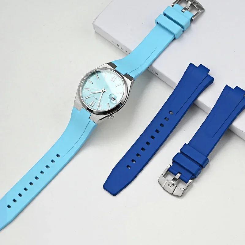 

Ремешок из фторкаучука для Citizen NJ0150 NJ0151 NJ0158 FKM, мужской выпуклый быстросъемный ремешок для часов с пряжкой из нержавеющей стали, браслет 9 мм