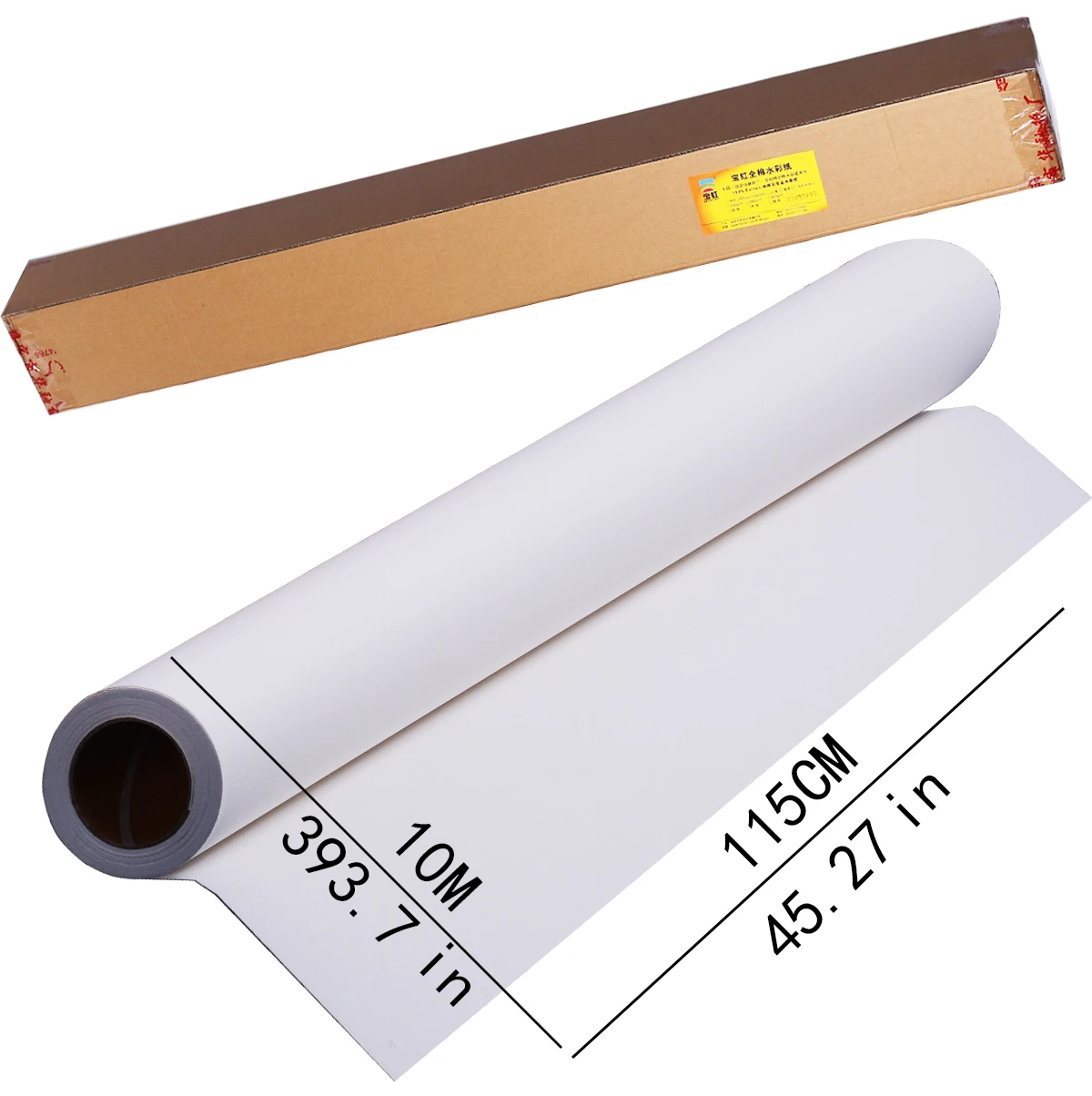 BaoHong Academy Watercolor Paper 200g Cotton 100% Colorful Lead Sketching Acrylic Pen Light Color 115cm*10M Roll up