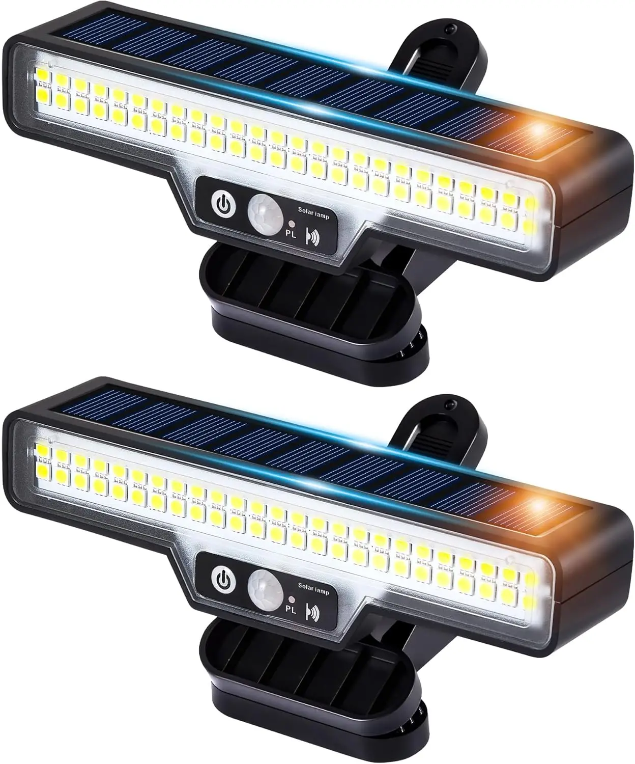 

50LED Solar Lights Outdoor, 500LM Motion Sensor, Waterproof Security Lights for Fence, Garage, Camping (2-Pack)