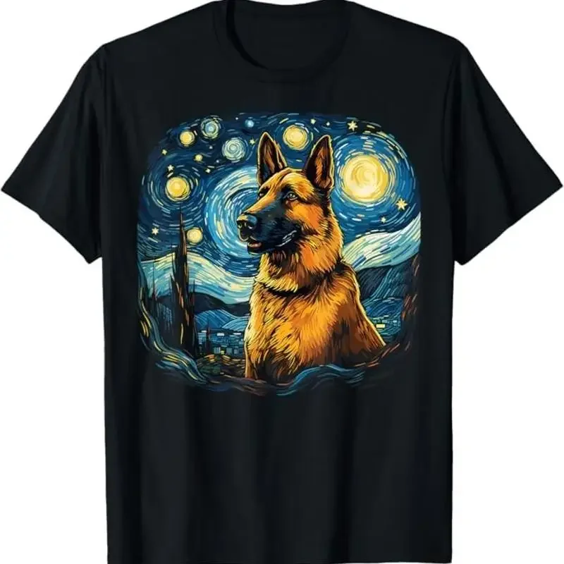 Van Gogh Dog German Shepherd T Shirt