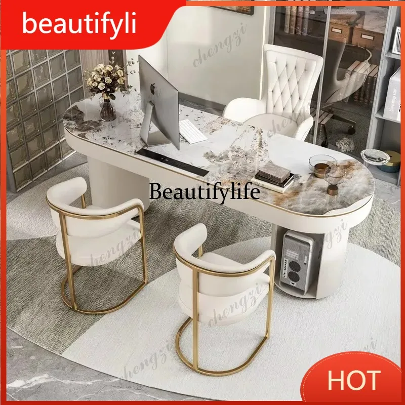 

A139 Design Elegant Computer Desks Drawers Luxury Writing Study Laptop Table Cabinets Living Room Mesa Para Notebook Furniture