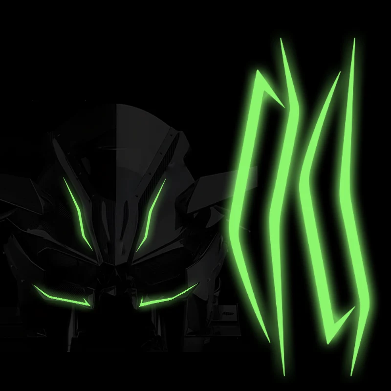 

Motorcycle Glow-in-the-dark Stickers for Windscreen Fairing Headlight Helmet Vinyl Decals for Kawasaki Ninja NINJA400 H2 H2SX