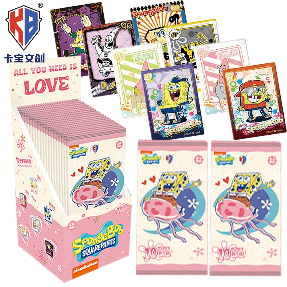 

KABAO Original SpongeBob SquarePants Collection Card American Classic Favorite Animation Cute Graffiti Series Card Holiday Gift