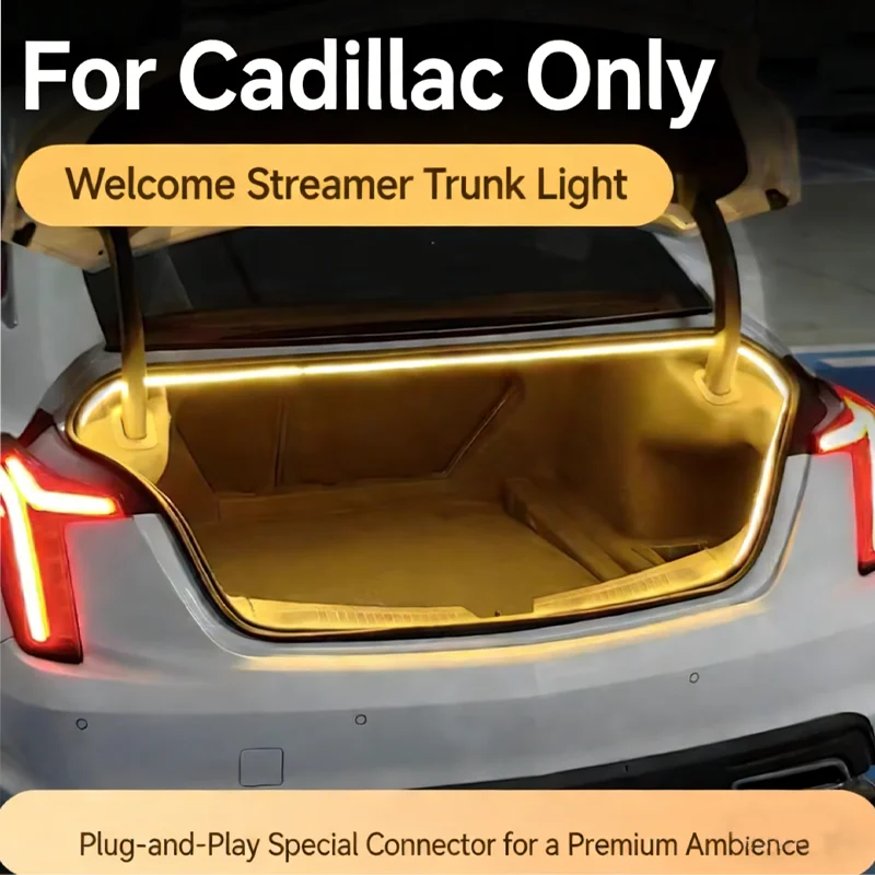 

For Cadillac CT5 CT6 Rear Trunk LED Light Bar White Warm White Car Trunk Modified Atmosphere Lamp