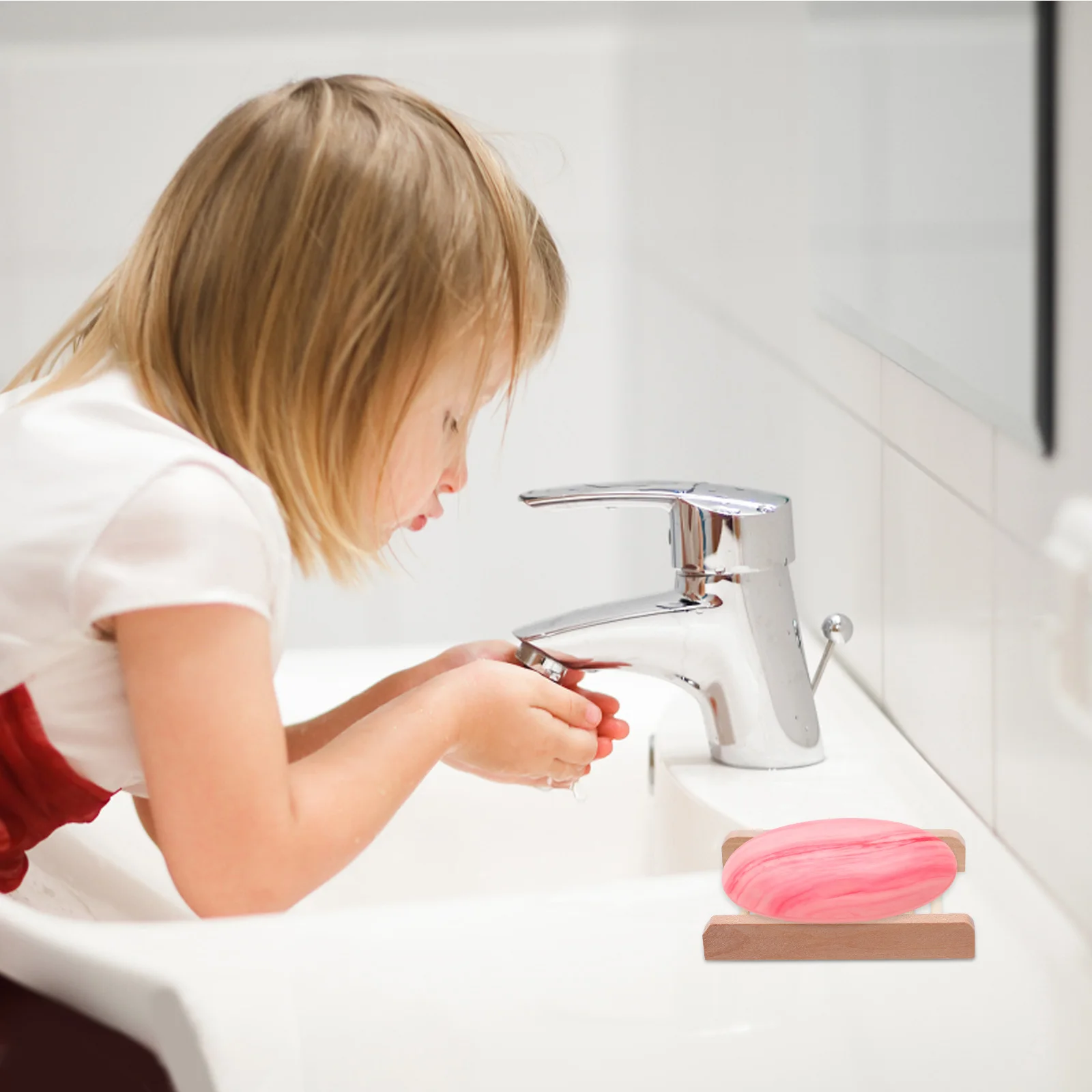 

10Pcs Wood Soap Drain Tray Holder Storage Rack for Bathroom Kitchen Countertop Use Soap Display Stand for Craft Shows