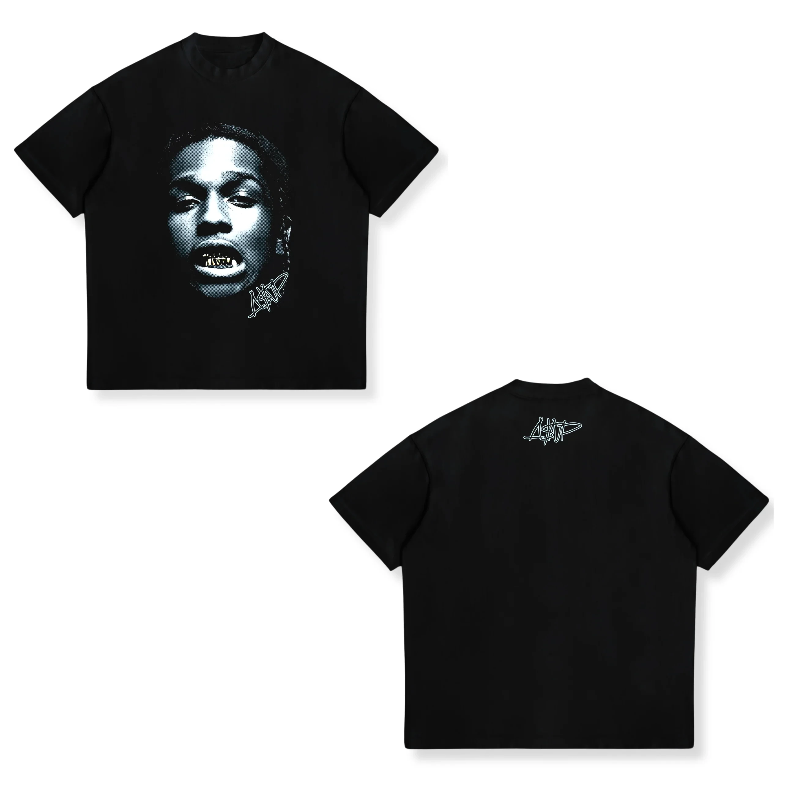 2026 New ASAP ROCKY Short-sleeved T-shirt HIP HOP High Street Men Women Gothic Tees A$AP Portrait Loose Casual Harajuku Tops view 6