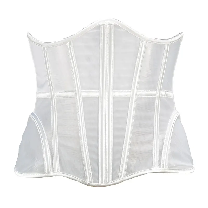 

Composite Mesh Breathable Fishbone Shaped Corse Retro Sexy Underbust Corselet And Bustiers Body Shaper Waist Trainer Cincher