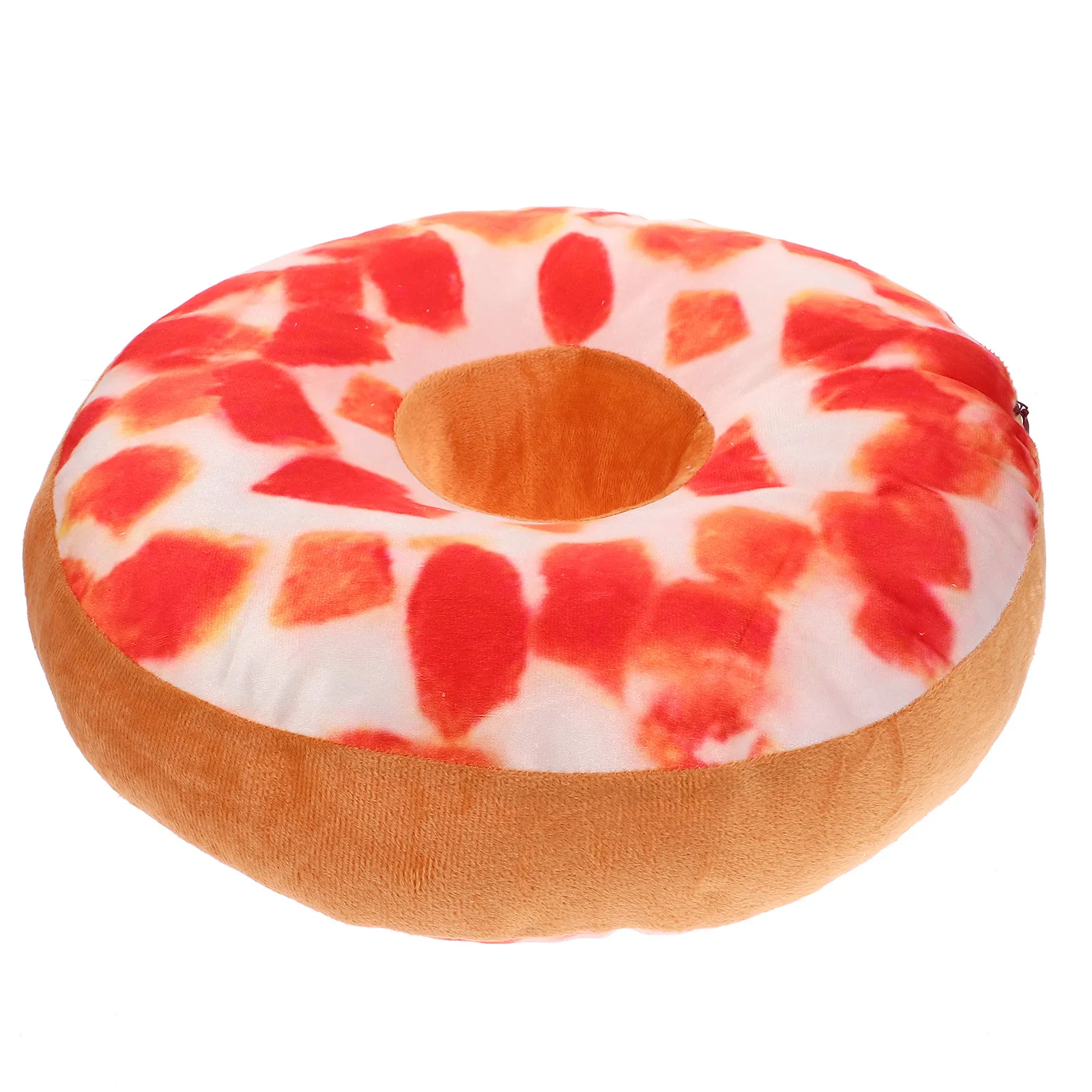 

Realistic Chocolate Doughnut Shaped Throw Pillow Comfortable Stretchy Hugging Cushion for Couch Desk Bedroom Holiday Gift