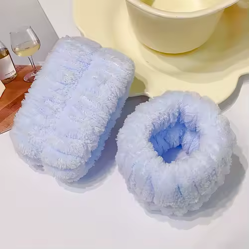Wrist Washband Microfiber Wrist Wash Towel Band Wristband Scrunchies for Wash Face Absorbent Wrist Sweatband for Women Headband - Image 8
