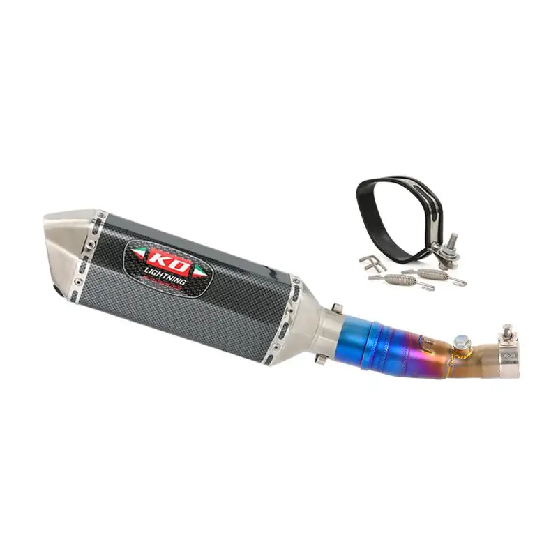 

Motorcycle Exhaust System Blue Mid Link Pipe Stainless Steel Muffler With DB Killer Escape For Yamaha XMAX 250 XMAX350 2021-2025