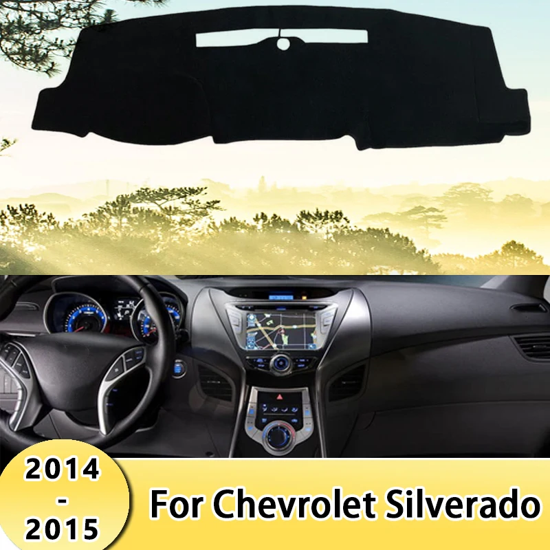 

Car Dashboard Cover Sun Shade Mats Avoid Light Pads Instrument Panel Protective Carpets For Chevrolet Silverado 2014-2015