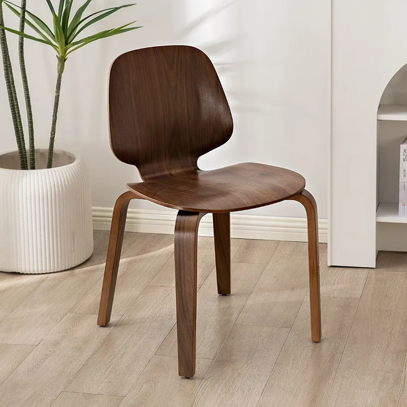 Chaise De salle à manger nordique en bois massif, siège De café moderne et minimaliste, petit espace De styliste, meubles nordiques