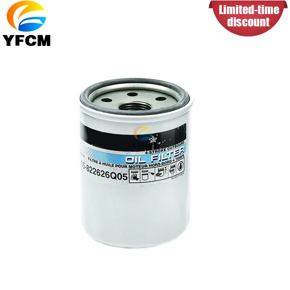 1 PCS 35-822626Q05 Engine Oil Filter for Water-Cooled Outboard 25-115HP