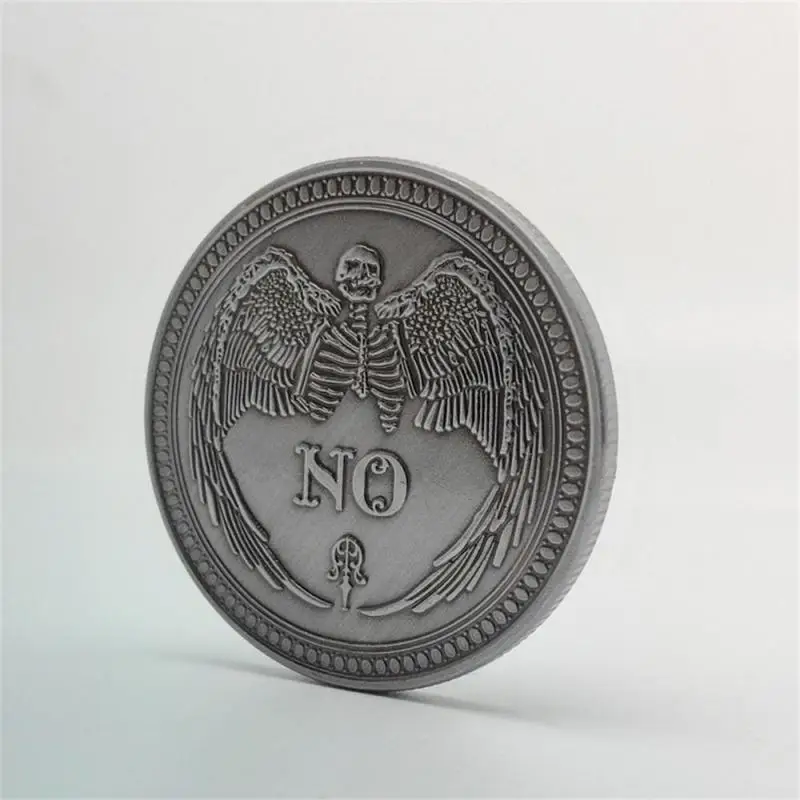 Yes or No Prediction Decision Coin Ouija All-Seeing Eye or Death Angel Gothic Copper Plated Coin Souvenir Commemorative Coin