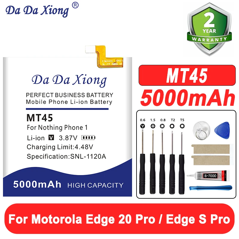 

Аккумулятор DaDaXiong MT45 5000 мАч для Motorola Edge 20 Pro / Edge S Pro