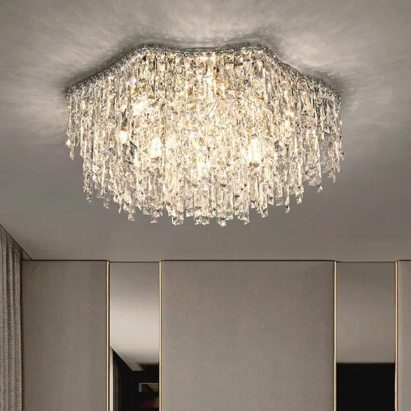 

Light luxury main living room, simple high-end modern bedroom, new crystal ceiling lamp for home