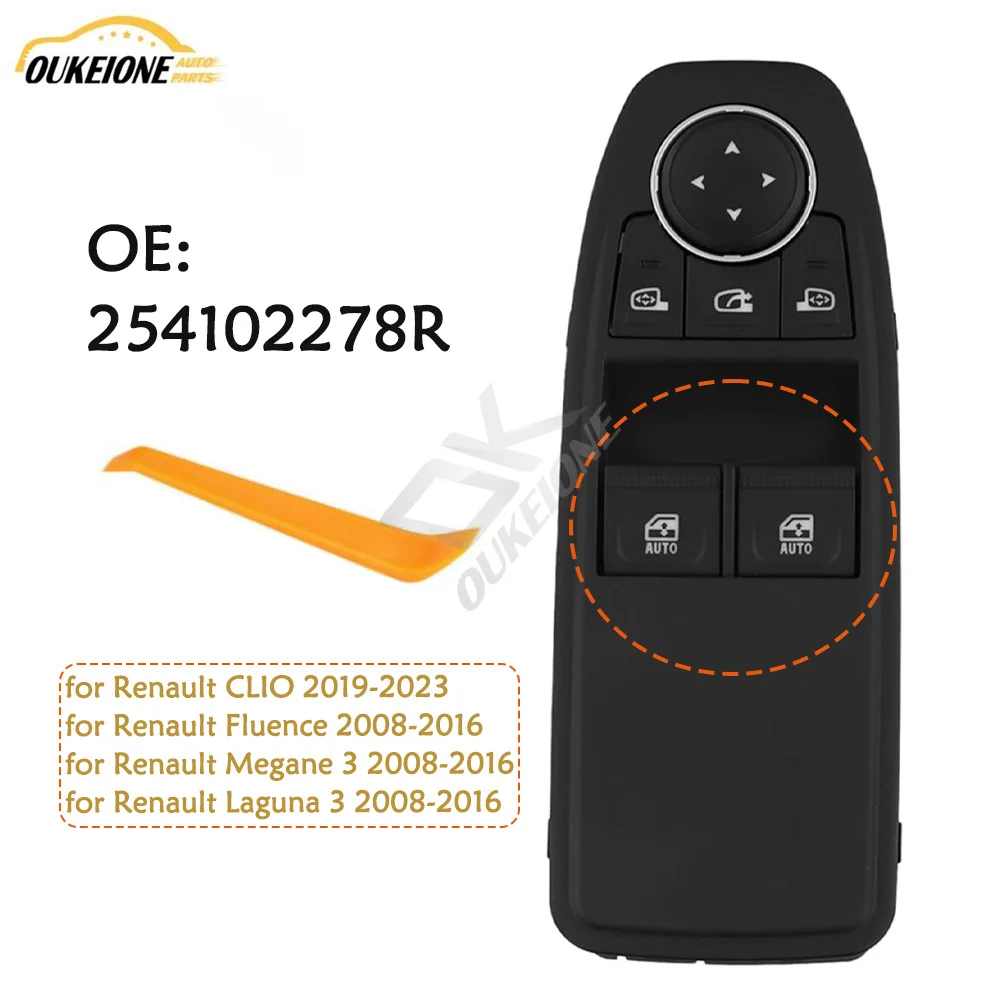 

254102278R Front Left Electric Power Window Control Switch Glass Regulator Button for Renault CLIO 2019-2023 Car Accessories