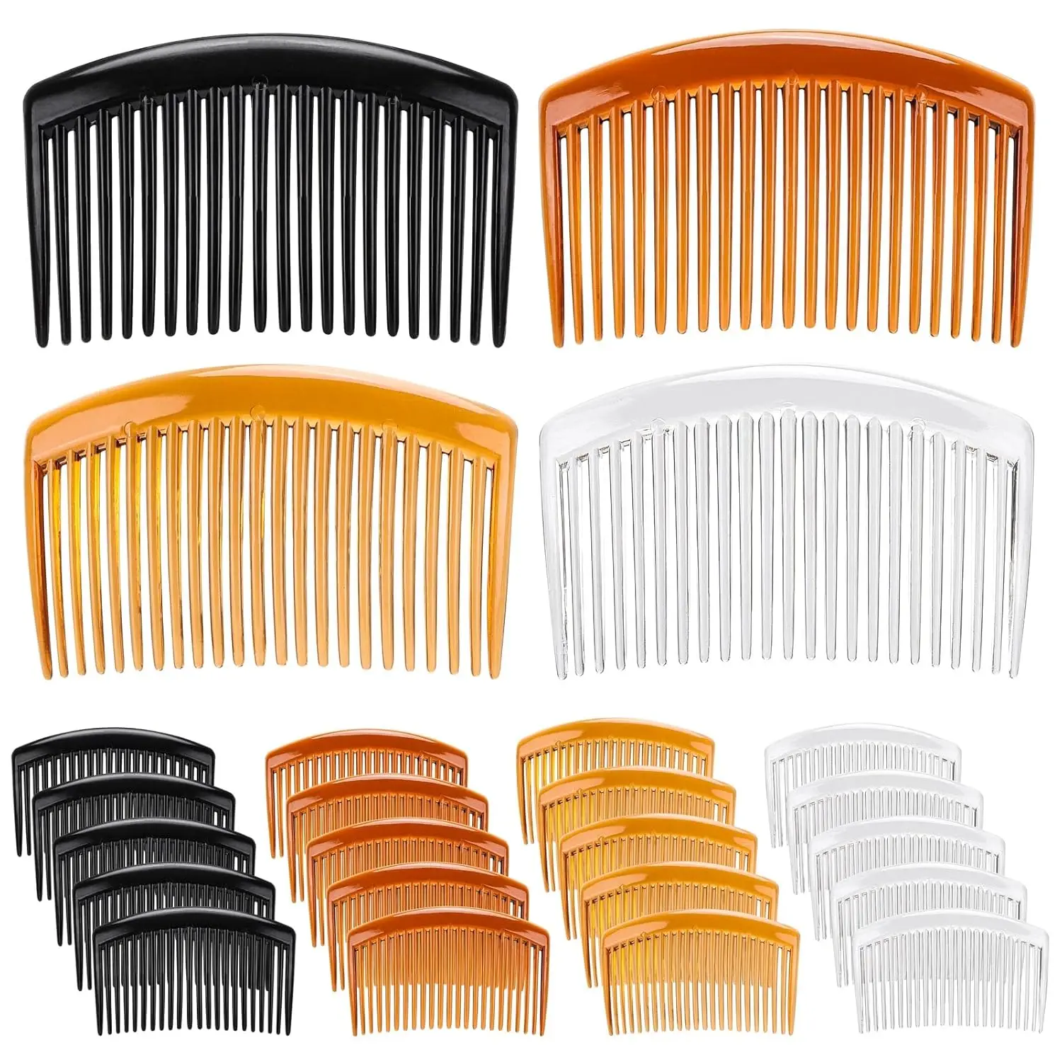 

24 Pcs Decorative Hair Combs for Women, French Twist with 23 Teeth, Lightweight Plastic