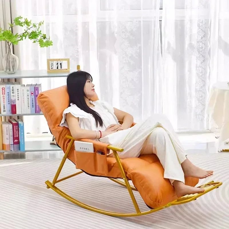 

Nordic Rocking Living Room Chairs Lounge Sofa Designer Lazy Chairs Reading Throne Comfortable Ergonomic Poltrona Home Furniture