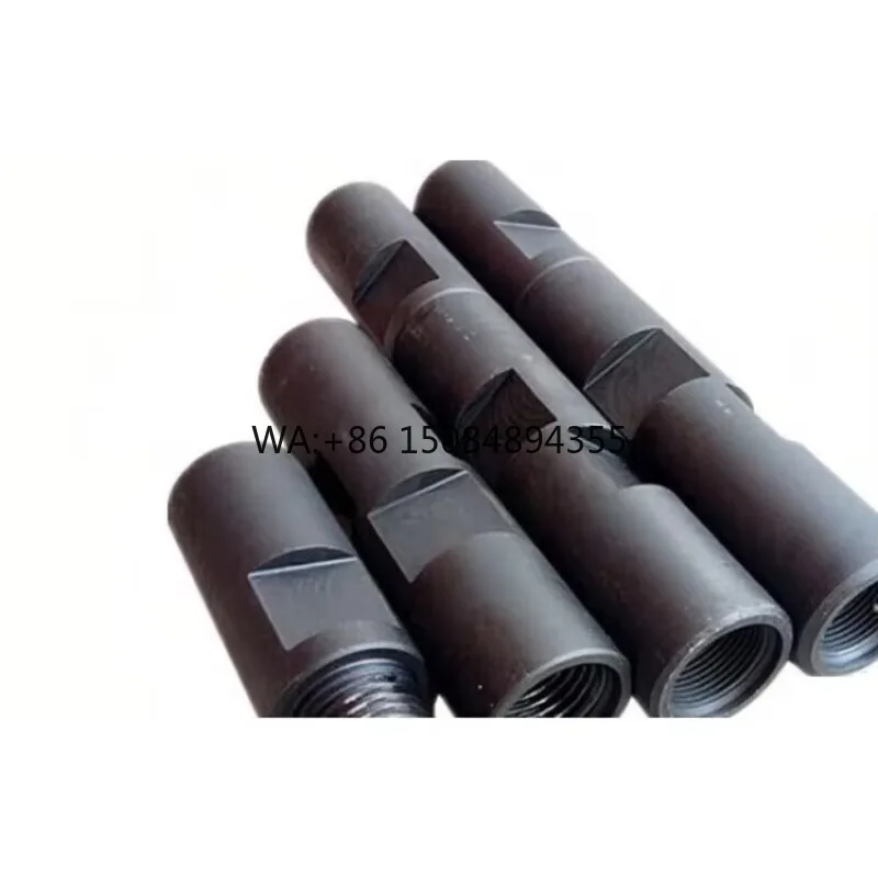 40CrMo Forged Carbon Steel Drill Pipe Joint 57mm for Ore Mining Drilling Tool 42mm Connection Black 6kg