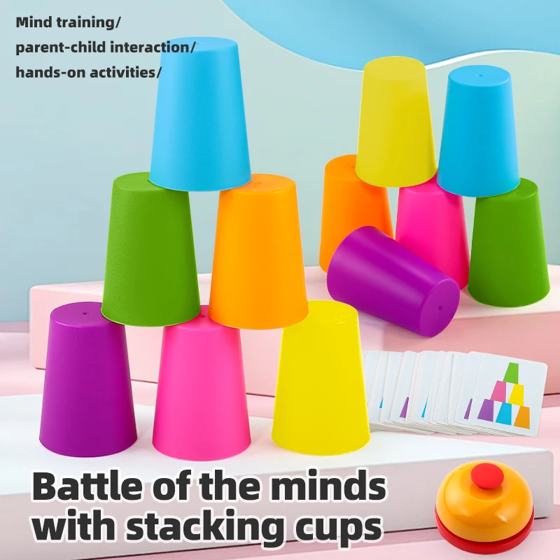 KNYYSECQ Early Childhood Education Stacking Cup Baby Battle Game Training Kindergarten Stacking Cup Competition Desktop Game Toy