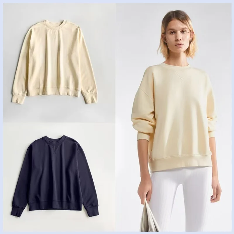 

24 year autumn Instagram blogger's new favorite loose Tencel cotton neutral sports fashionable top