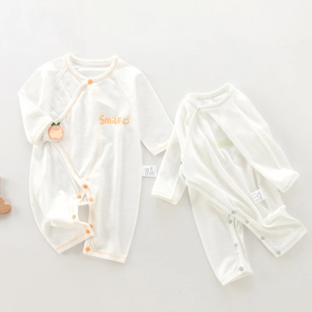 

Baby Summer Clothes Thin Air Conditioning Long Sleeve Baby Rompers For Boys Girls 0-6 Months Breathable Newborn Onesies