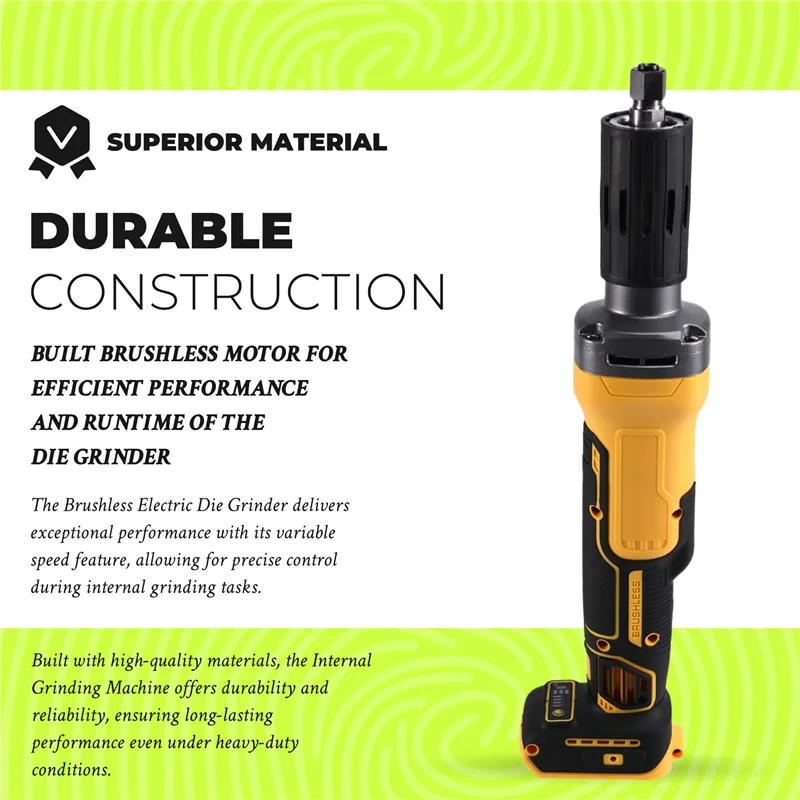ABMI-Brushless Electric Die Grinder Variable Speed Internal Grinding Machine Electric Grinder Fordewalt 18V 20V Battery