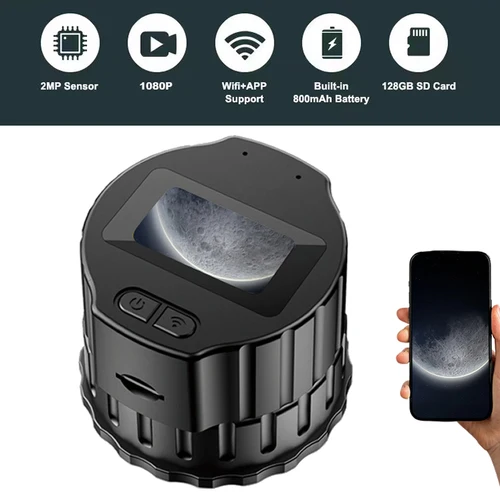 Microscopio Wifi HD cámara ocular electrónica pantalla de 1,5 pulgadas grabación WiFi incorporado para astrofotografía reloj de pájaro planetario