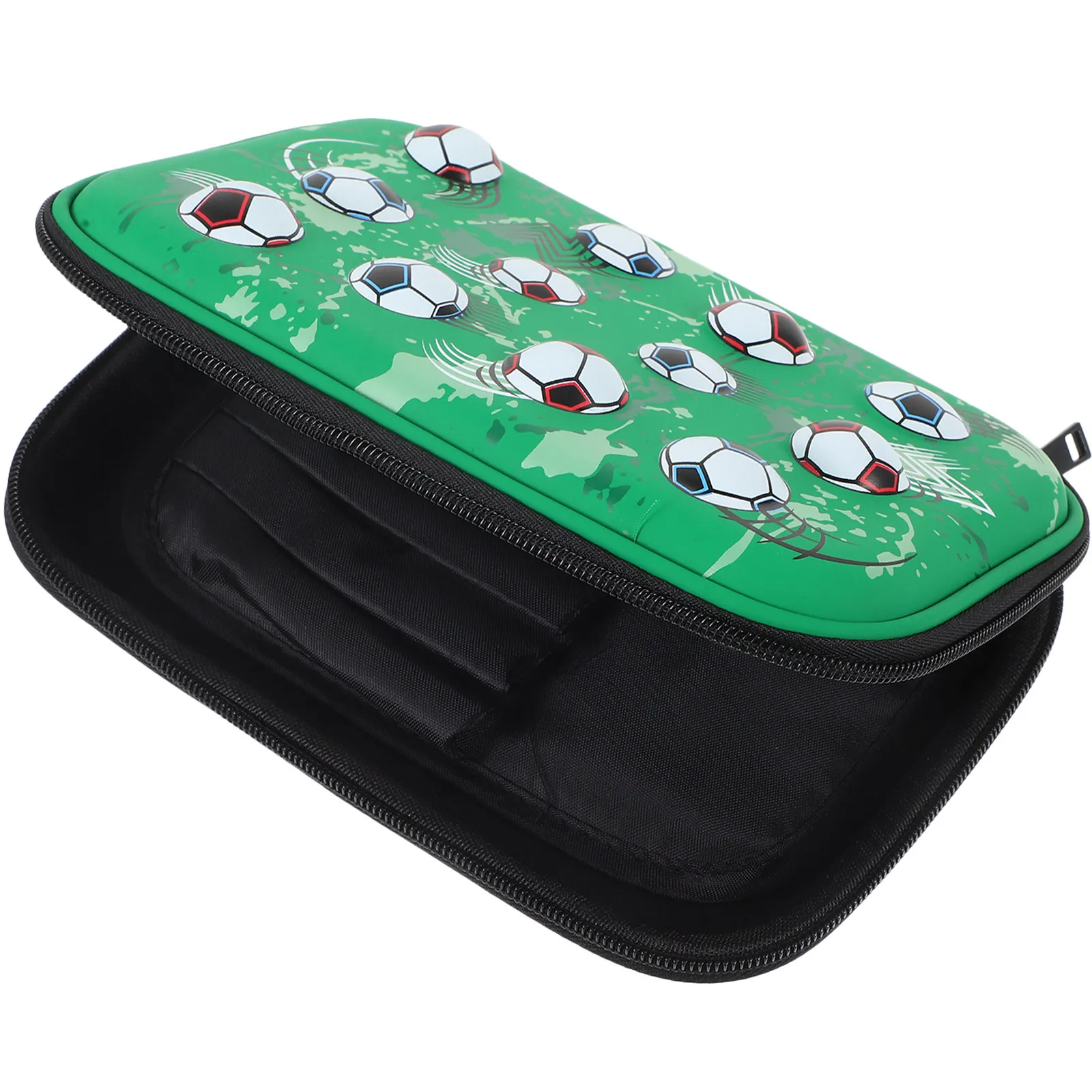 Football Pattern Large Capacity Pencil Case Multi Function Portable Stationery Organizer Bag Zipper Pouch Student Makeup
