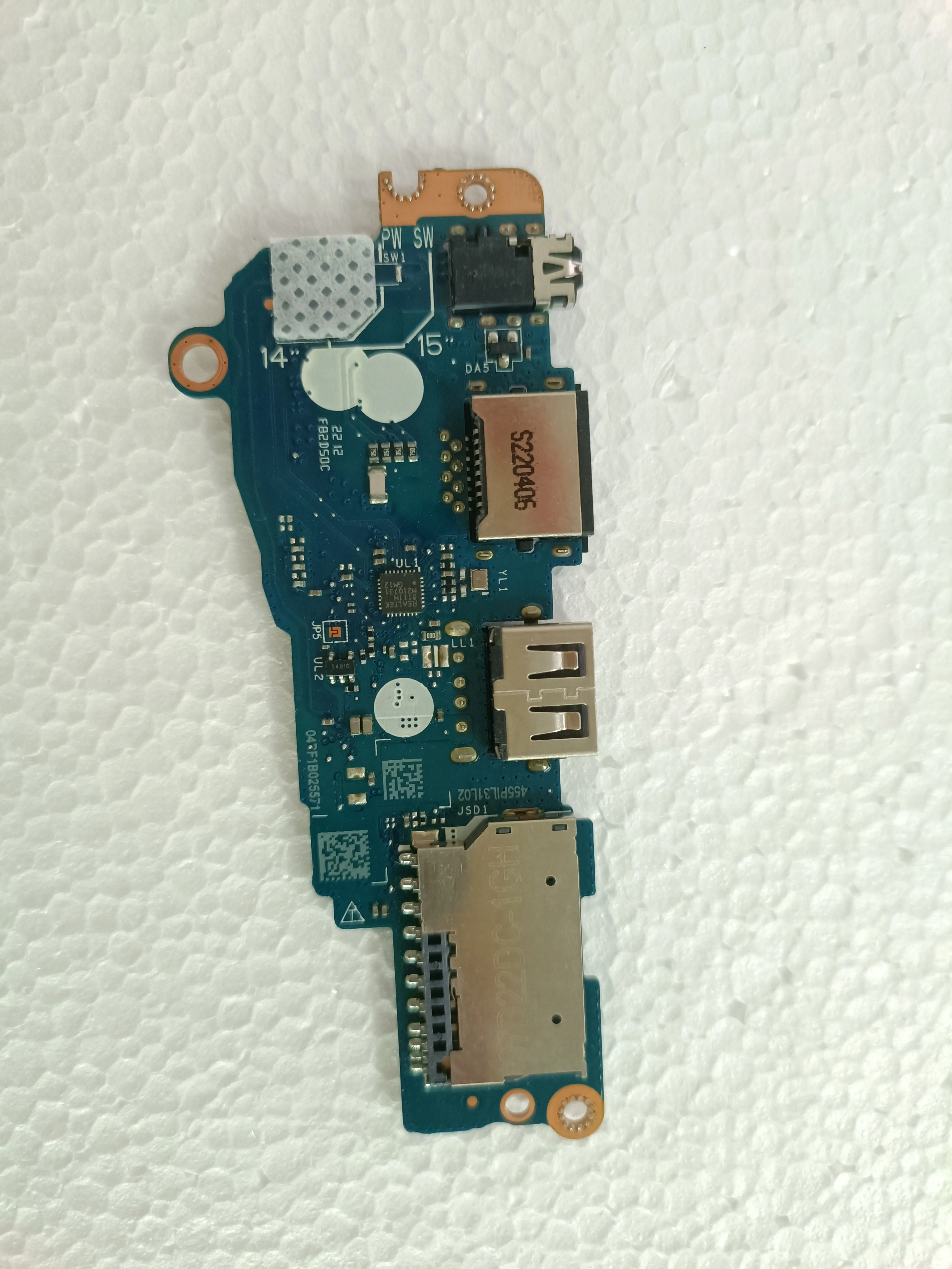 Original for Dell Vostro 3420 V3420 Laptop USB Audio SD Carder Reader Power Botton IO Board LS-L942P Free Shippping