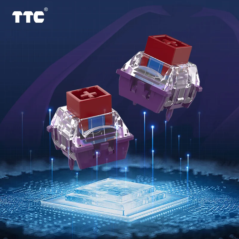 

TTC King Magnetic Switch, Linear Factory Pre-lubed Freely Setting Pre-Travel Stable Smooth Soft Elastic Design Keyboard Switch