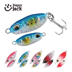 Happyjack new Metal Jig Spoon Lure Micro jig 5g 10g 15g Pesca Fishing Hard Artificial  Bait For Bass Saltwater Slow Jigging