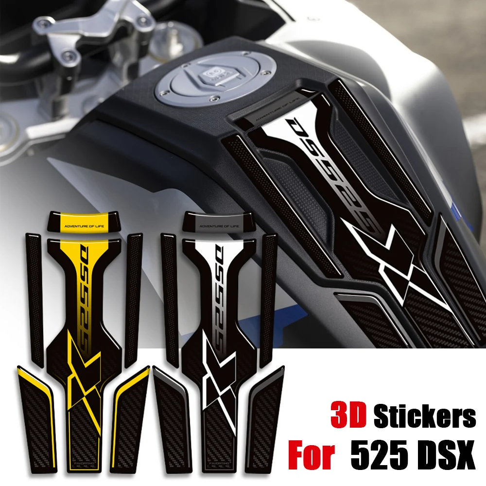 

525 DSX Motorcycle 3D Gel Stickers Tank Pad Gas Fuel Oil Protector Decals For VOGE DS525X DS525 X DS 525X Adventure