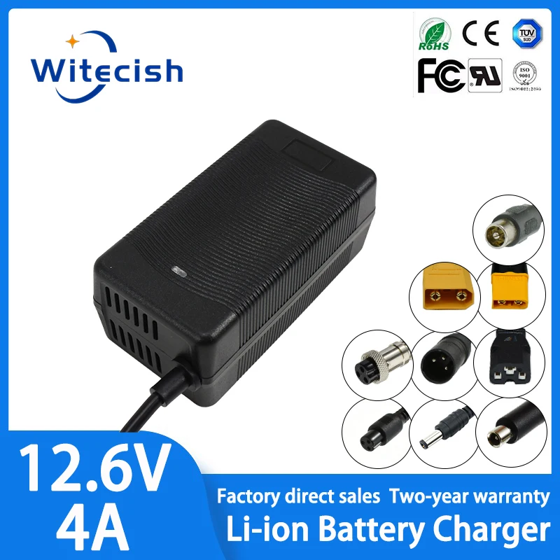 

12.6V 4A Intelligence Lithium Li-ion Battery Charger for 11.1V 12V Lithium Polymer Battery Pack