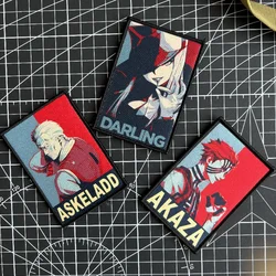 Anime Character Morale Badge Akaza Patch Hook and Loop Askeladd Printing Cartoon Tactical Backpack DARLING Zero Two Sticker