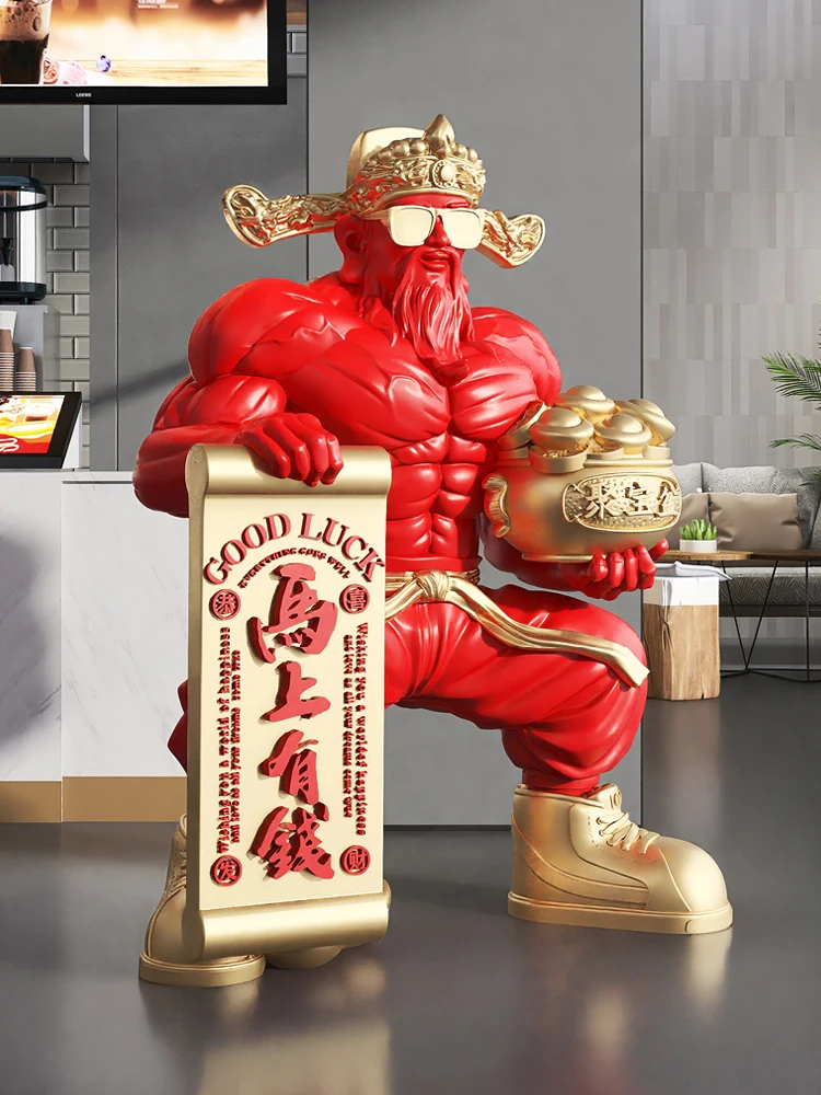 

Home Decor Creative God Wealth Statue Office Decorative lucky Sculptures Nordic Style Living Room Art Ornament Housewarming Gift