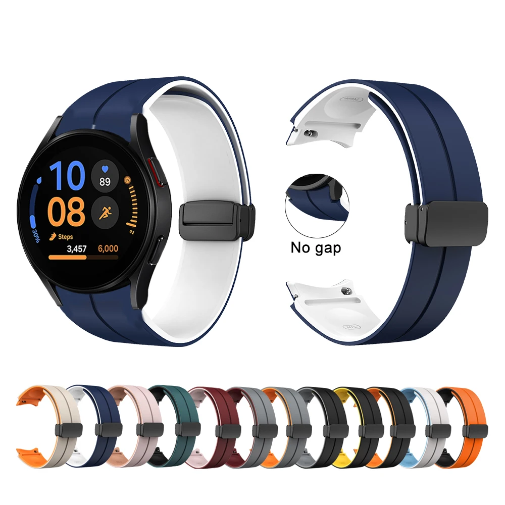 Official strap for Samsung Galaxy Watch FE 7 6 5 4 40mm Two tone Accessory strap for Galaxy Watch 7 44mm 40mm/6 Classic 47mm