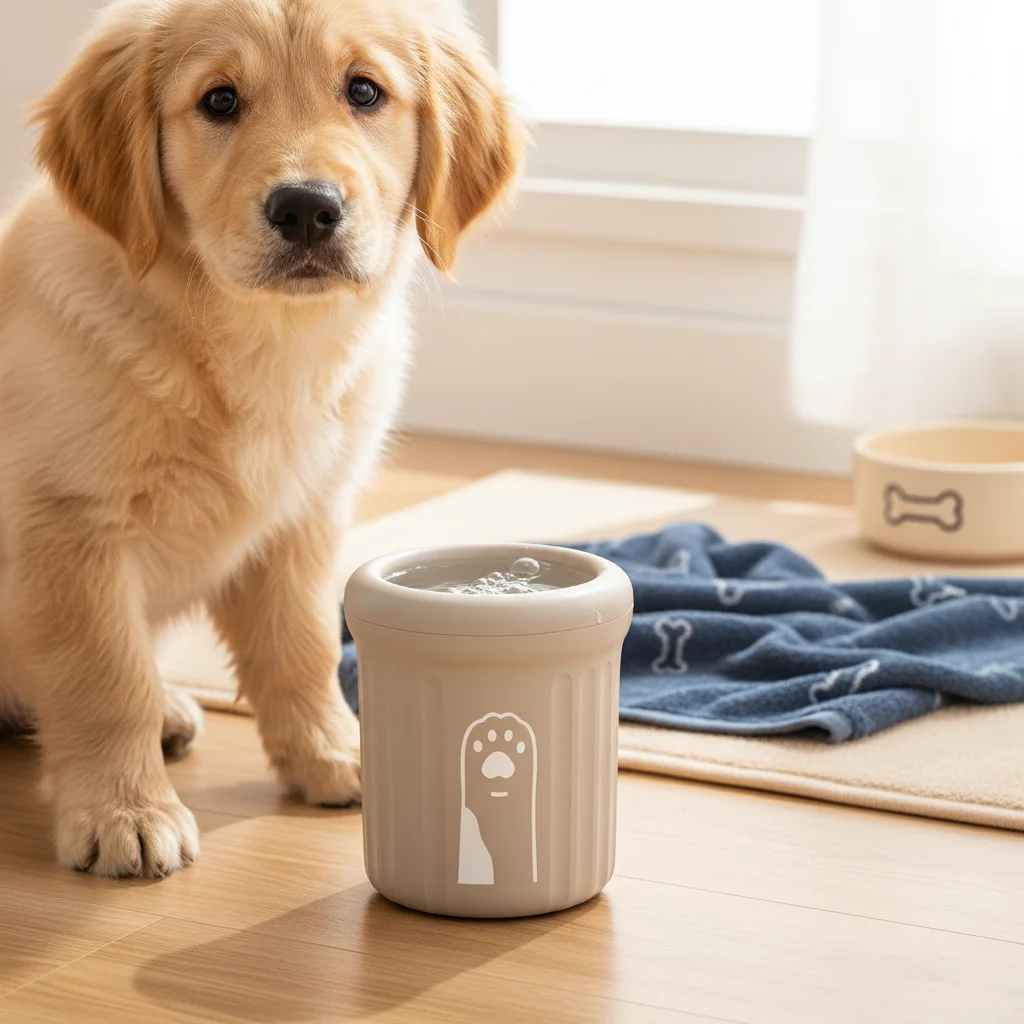 

Detachable Pet Foot Washing Cup Soft Press Cleaner Dog Foot Washer Quick Wash Portable Paw Cleaning Device Paw Maintenance