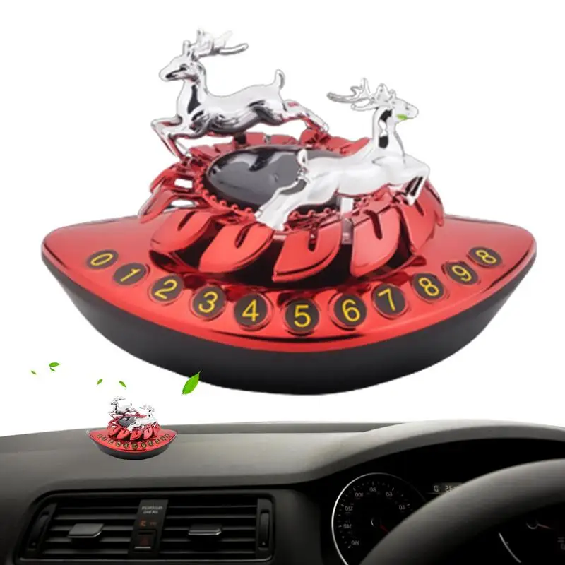 Car Scents Air Freshener Phone Number Card design Solar  Power Rotating  Temporary Parking Fragrance Perfume Car Accessoriess