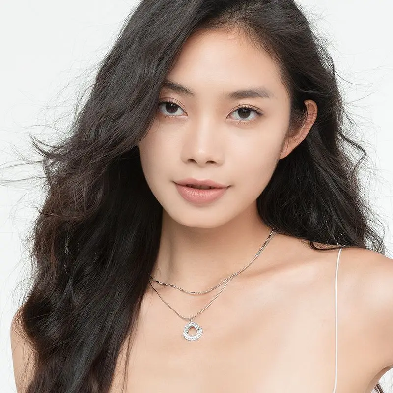 New in Creative Fashion Double layered Stacked Necklace for Women's High end Design Light Luxury Clavicle Chain Banquet Jewelry
