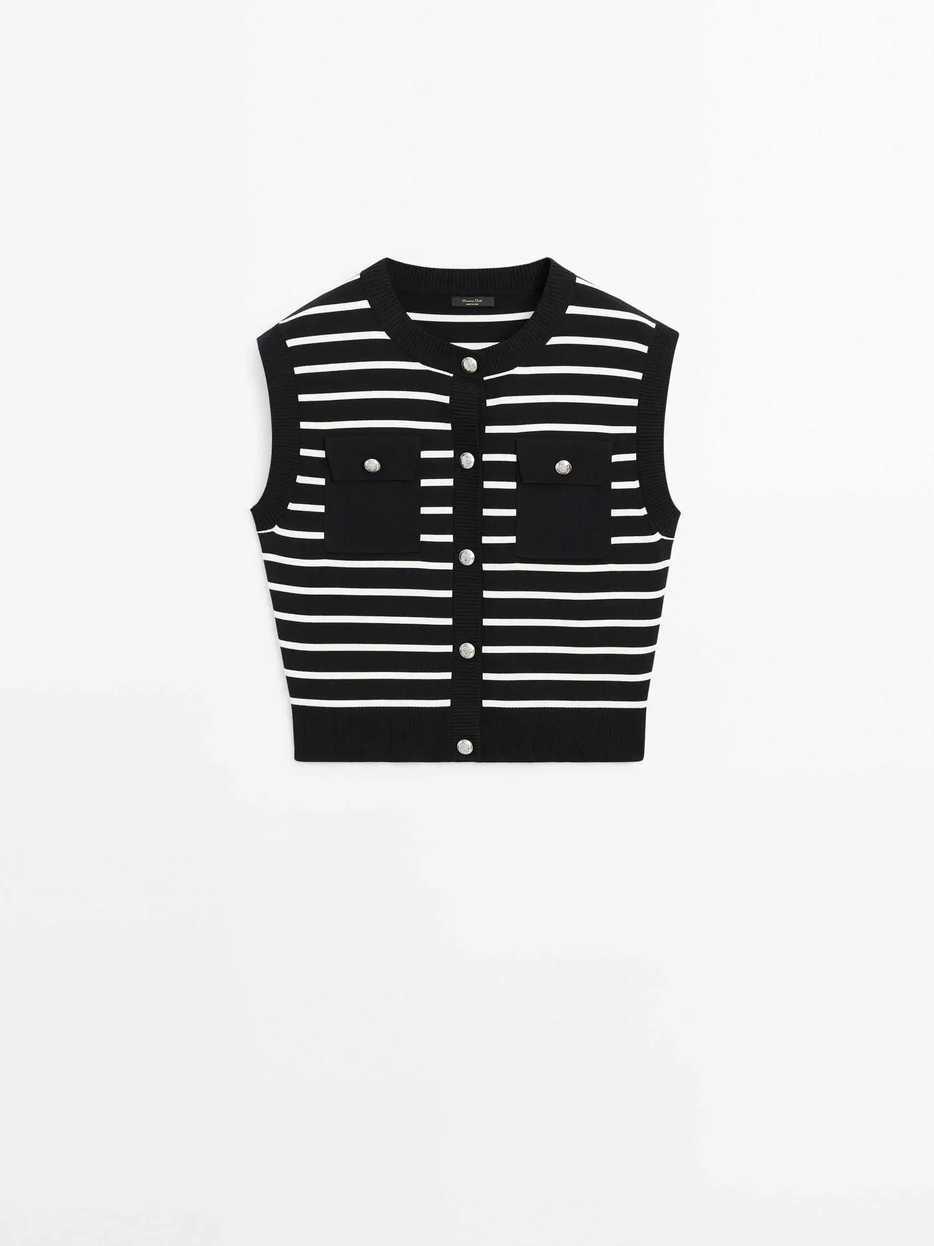 Ethereal MD 2025 massidutti automne nouveau style de femmes décontracté mode rayé col rond tricot gilet sans manches