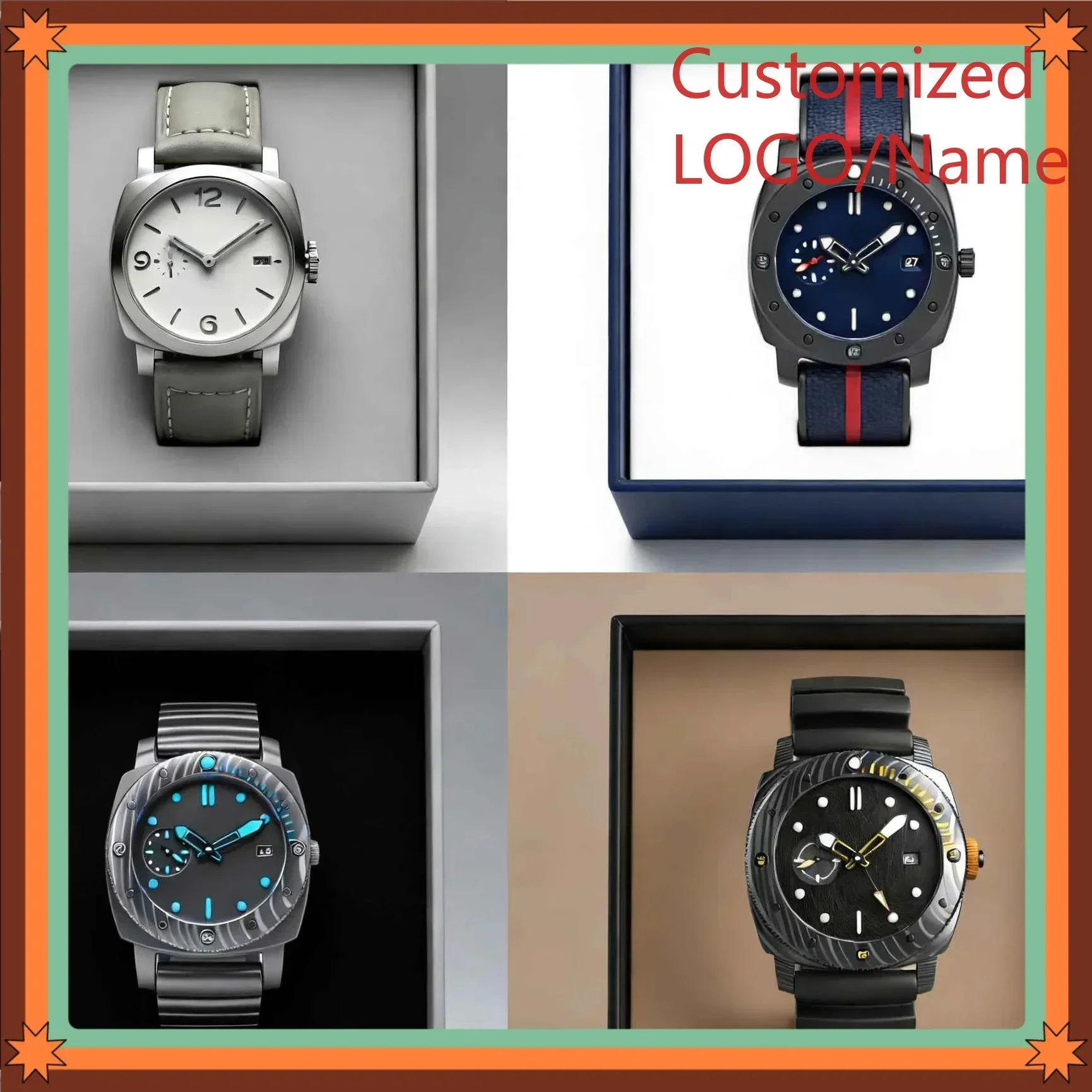 

DONGDI Store 46mm Men's Luxury Watch in 904L Steel Automatic Mechanical Movement Customized Watches