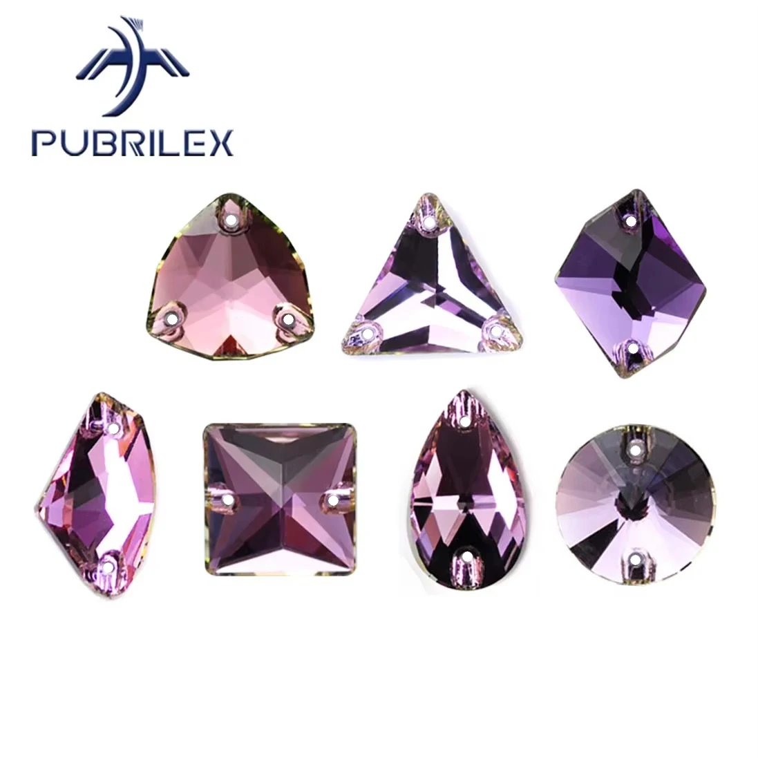 Pubrilex Vitrail Light Strasssteine zum Aufnähen in Allen Formen für Kleidungsdekorationen, Hochzeitskleider, Eislaufanzüge, Chamfering – Detail 2
