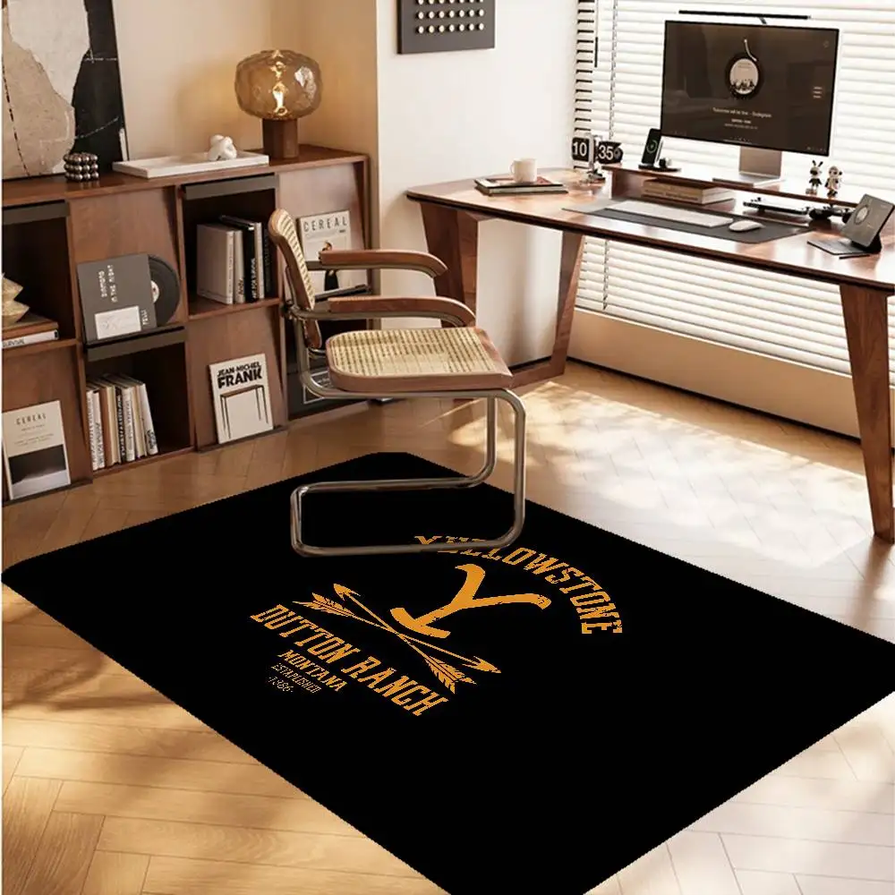 Y-Yellowstone D-Dutton Ranch Room Mats Cheaper Anti-slip Modern Living Room Balcony Printed Welcome Rug