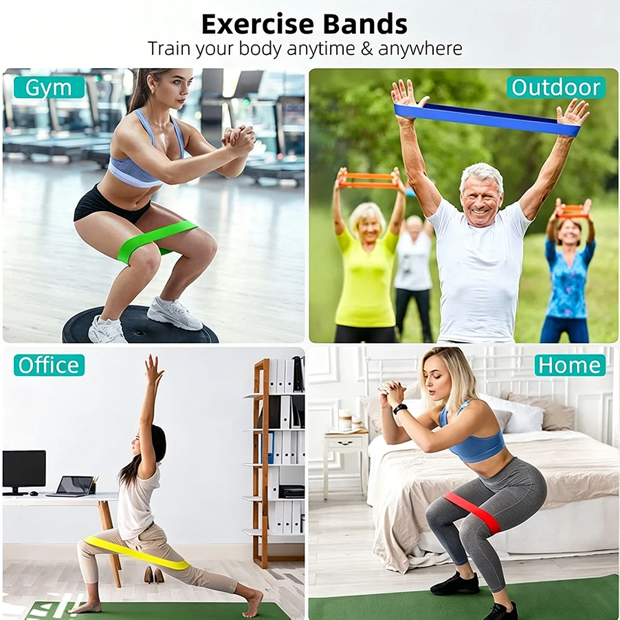 Different Resistance Bands Yoga Band Fitness Exercise Training Hip Tension Band Leg Squat Dance Elastic Loop Stretch Band view 3