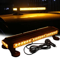 12V 24V 42 Led Auto Car Roof Light Beads LED Warning Outside Lights Accessories Signal Strobe Flashing Lights with Magnet